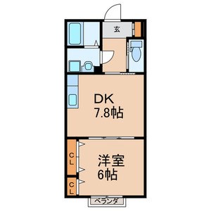 メゾンドール石和 203号室 間取り
