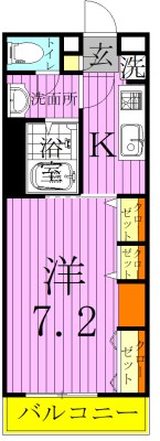 グレイス北松戸 105号室 間取り