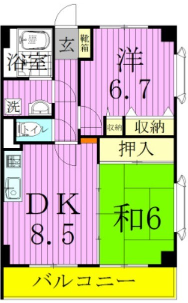 ヴァンテアン 605号室 間取り