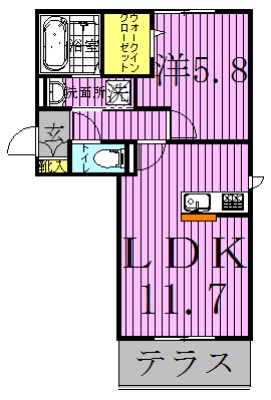 ヴェルデ大島田 301号室 間取り