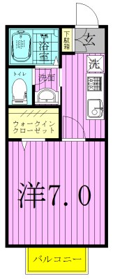 プランドール・ミノル 101号室 間取り