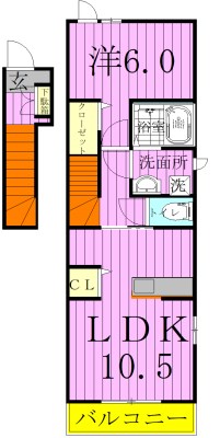 カルディア 201号室 間取り
