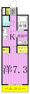 アウローラ 305号室 間取り