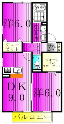 トレグラース　Ａ棟 205号室 間取り