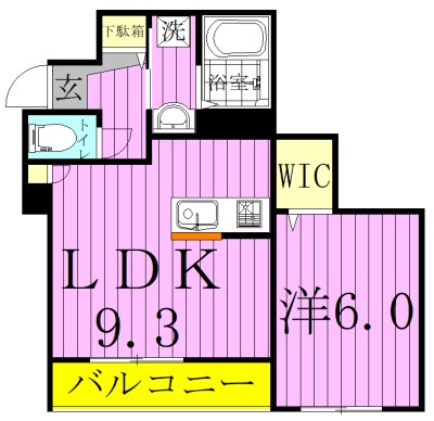 イーリング 102号室 間取り