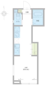 Ｆｅｒｉｏ　ｎｉｓｈｉａｒａｉ　弐番館 間取り図