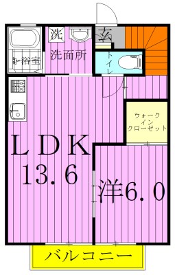 シティハイツⅥ 201号室 間取り