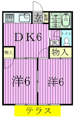 セントラルハイツ  102号室 間取り