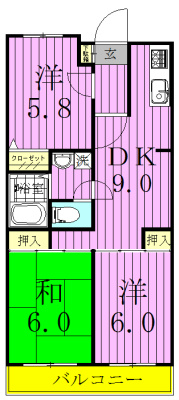 メゾンユウーエ 202号室 間取り