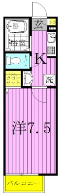 テロワール南柏 107号室 間取り