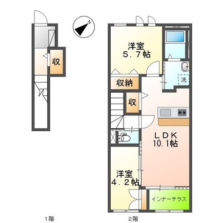 kukka～クッカ～ 202号室 間取り