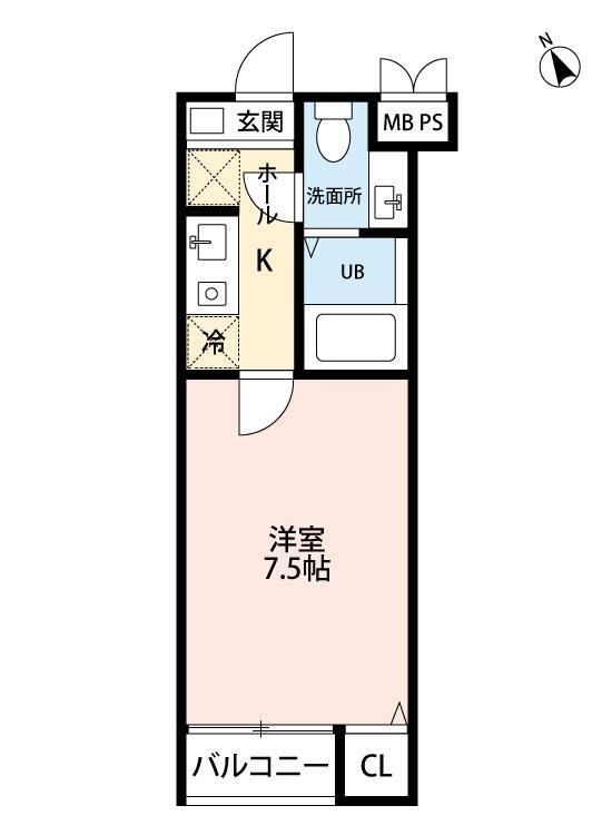 ms.Ⅳ　～エムエスフォー～ 106号室 間取り