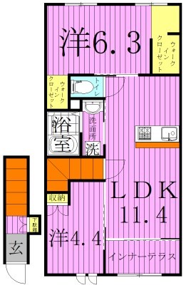 ルピーノ　～Lupino～ 202号室 間取り