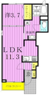 ルミエール豊四季Ⅰ 101号室 間取り