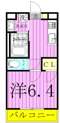 Ｃｒｅｓｔ　Ｍａｂａｓｈｉ 303号室 間取り