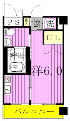 パークフラッツ松戸 1202号室 間取り