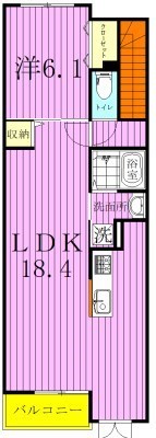 グリシーナⅡ 301号室 間取り