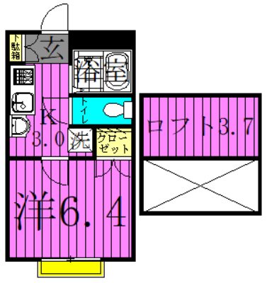 イー・シティ３  間取り図