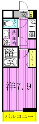 セオ・アズル 105号室 間取り