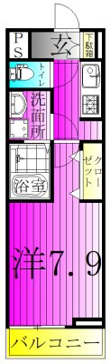 セオ・アズル 106号室 間取り