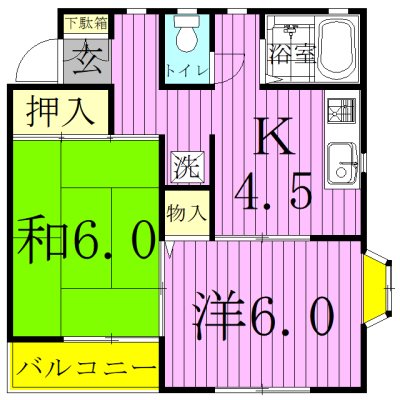 エスペランス 201号室 間取り