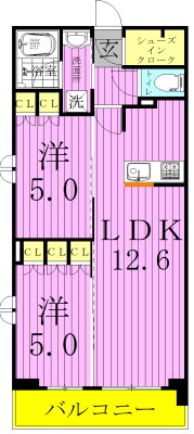 カリーチェ八潮 間取り図