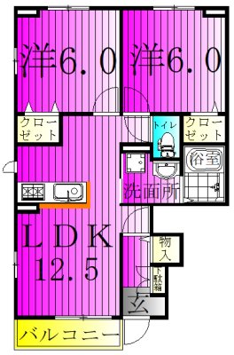 ボヌール（松ケ崎） 101号室 間取り