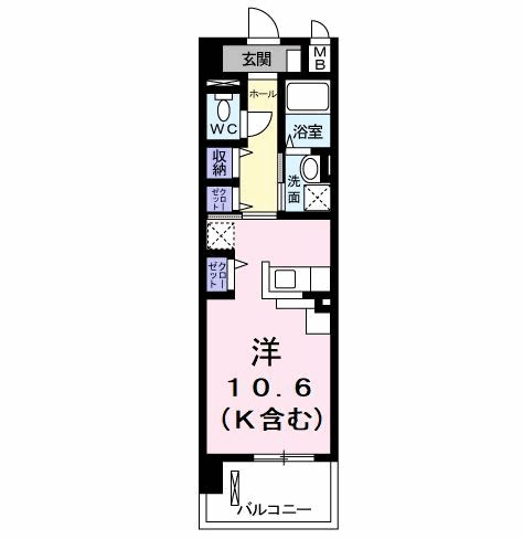 ル　ポン　ド　ラルカンシェル 202号室 間取り
