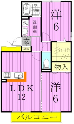 サニーフラットA 101号室 間取り