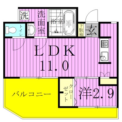 五香ビレッジ 102号室 間取り
