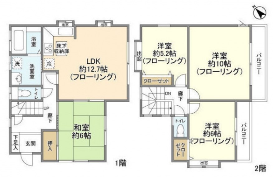 上本郷貸家 間取り