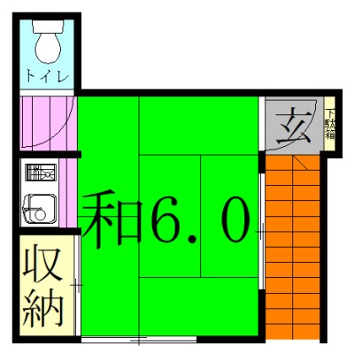 長田荘 201号室 間取り