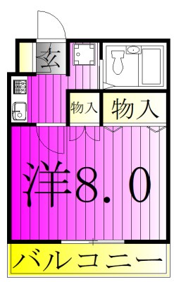 リッツハウス 406号室 間取り