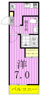 フォルトゥーナ松戸 103号室 間取り
