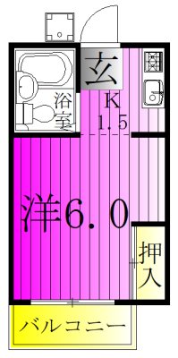 コートドール柏 203号室 間取り