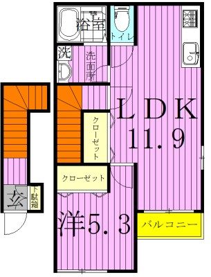 Bird　tweet～バード　ツィート～ 203号室 間取り