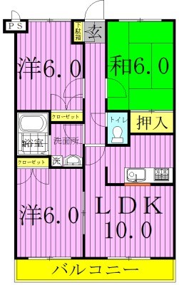 フォレストヴィラ船戸 208号室 間取り