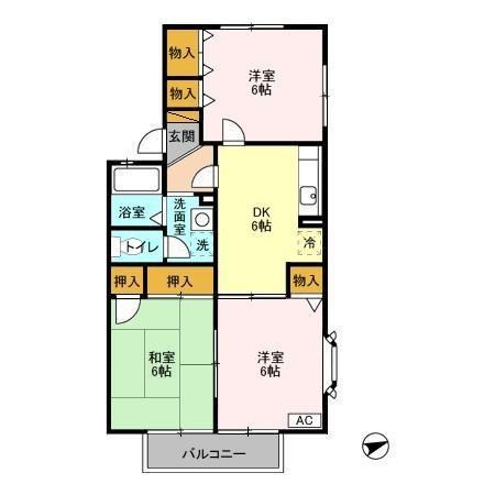 アルシュ11 101号室 間取り