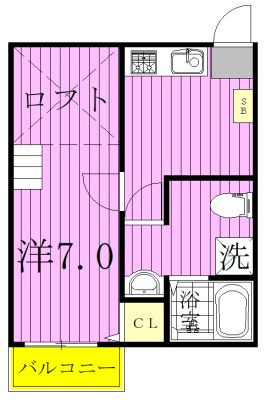 フォースベル六実 103号室 間取り