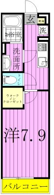 グレイス流山 303号室 間取り