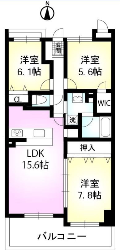 ヴィラモラージュ 309号室 間取り
