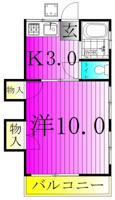 フタミコーポ 間取り図
