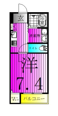 カーサ五香西 201号室 間取り