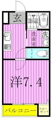 カーサ五香西 103号室 間取り