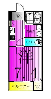 カーサ五香西 103号室 間取り