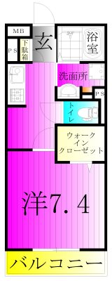NTCながれやま 103号室 間取り