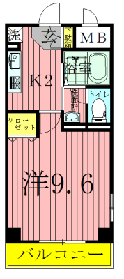 ラティニア 406号室 間取り