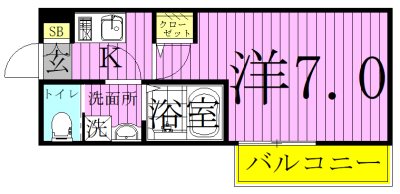 アレーズ六町 間取り図
