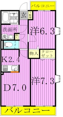 ゼンニムⅡ 101号室 間取り