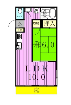 クレストパレス壱番館 102号室 間取り